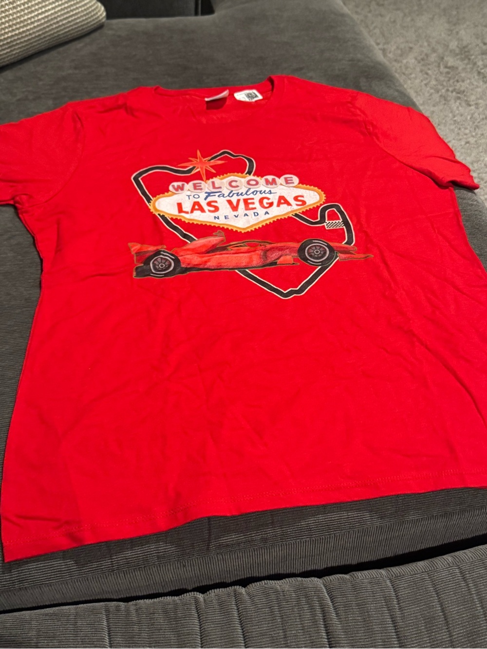 Red Las Vegas Graphic Short Sleeve Tee